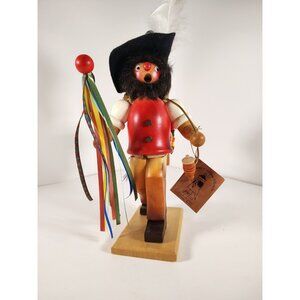 HOLZKUNST CHRISTIAN ULBRICHT NUTCRACKER CLOTH PEDDLER WOODER SMOKER W. GERMANY
